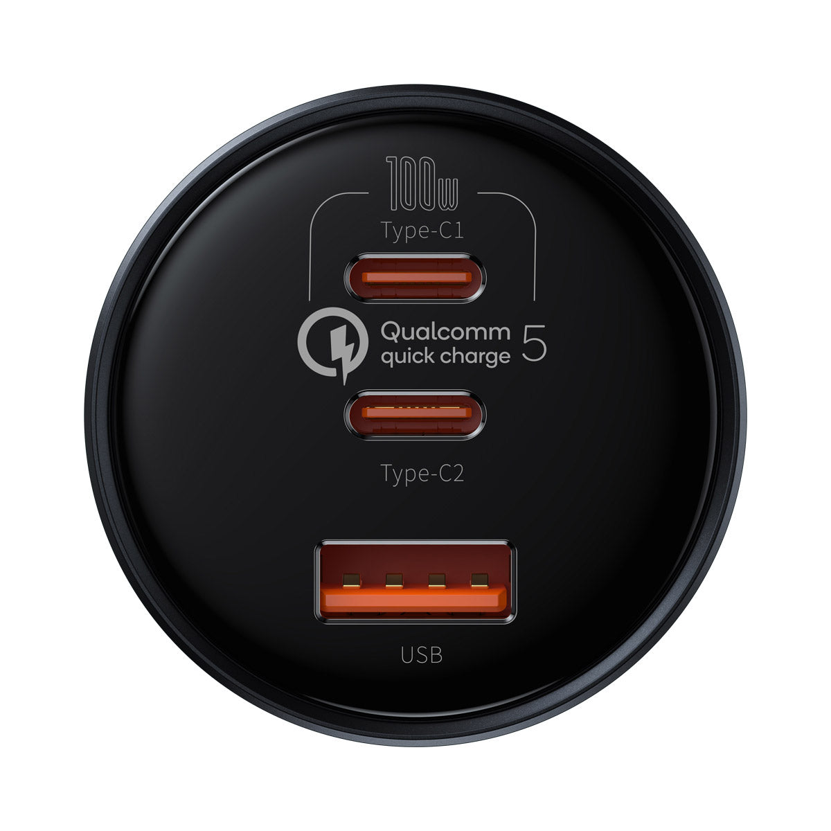baseus-160w-usb-c-car-charger-3-port-fast-car-charger-adapter-with-100w-pd-outpu image 6