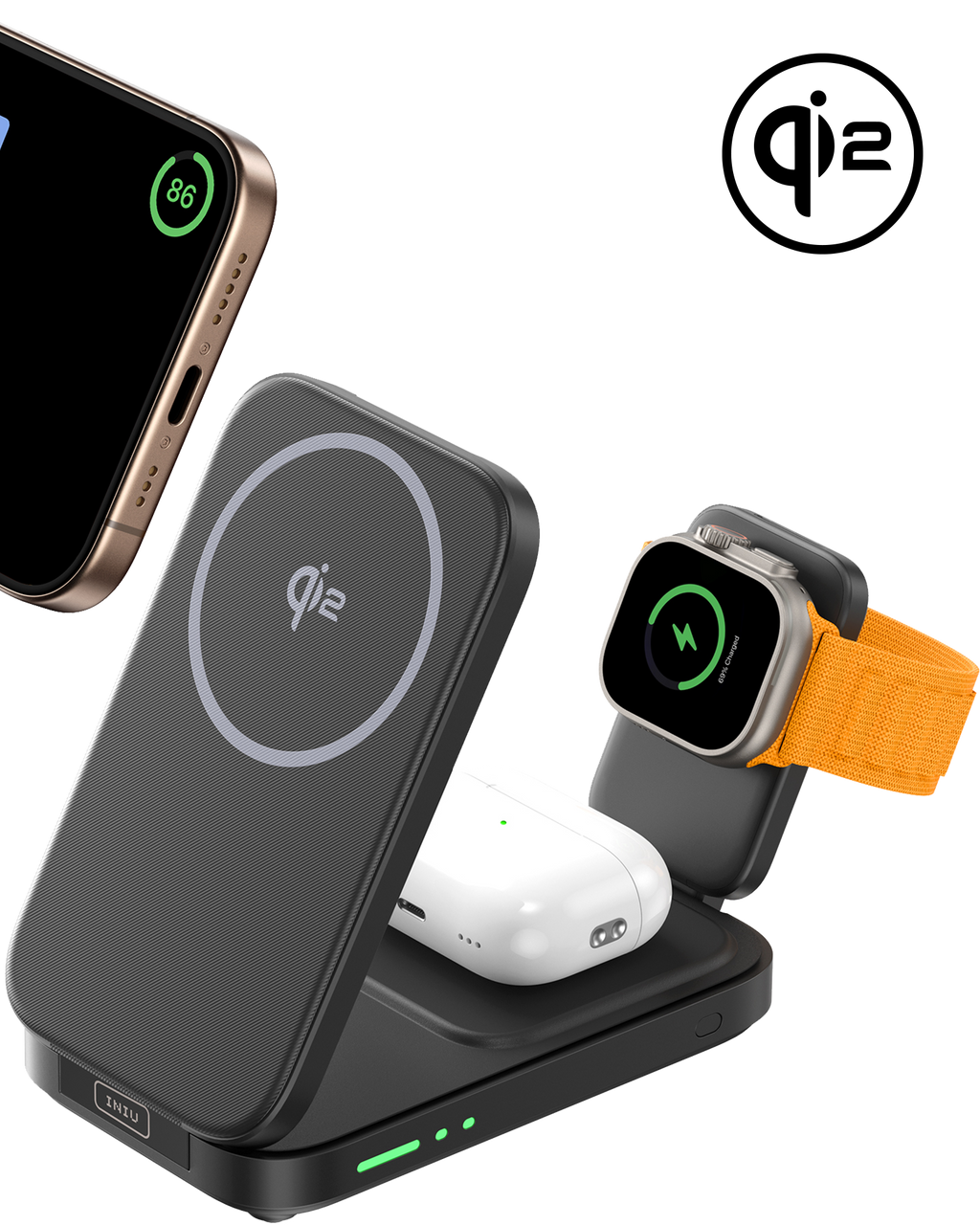 iniu-snapgo-w31-qi2-15w-3-in-1-magnetic-foldable-wireless-charger-for-iphone-app image 1